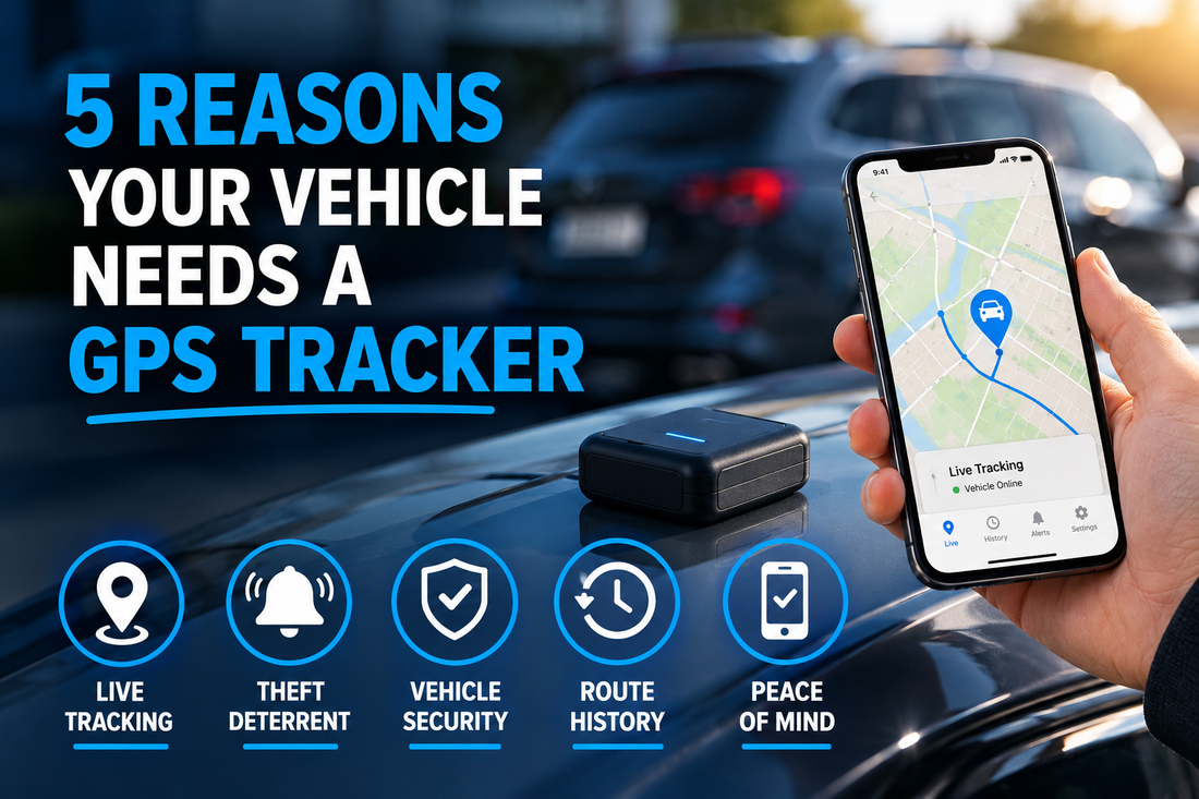 OBD GPS vehicle tracker plugged into car dashboard port