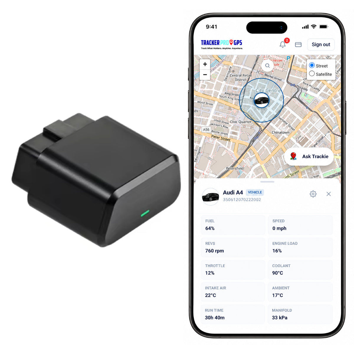 OBD GPS Vehicle Tracker – Real-Time Tracking & Engine Diagnostics X24
