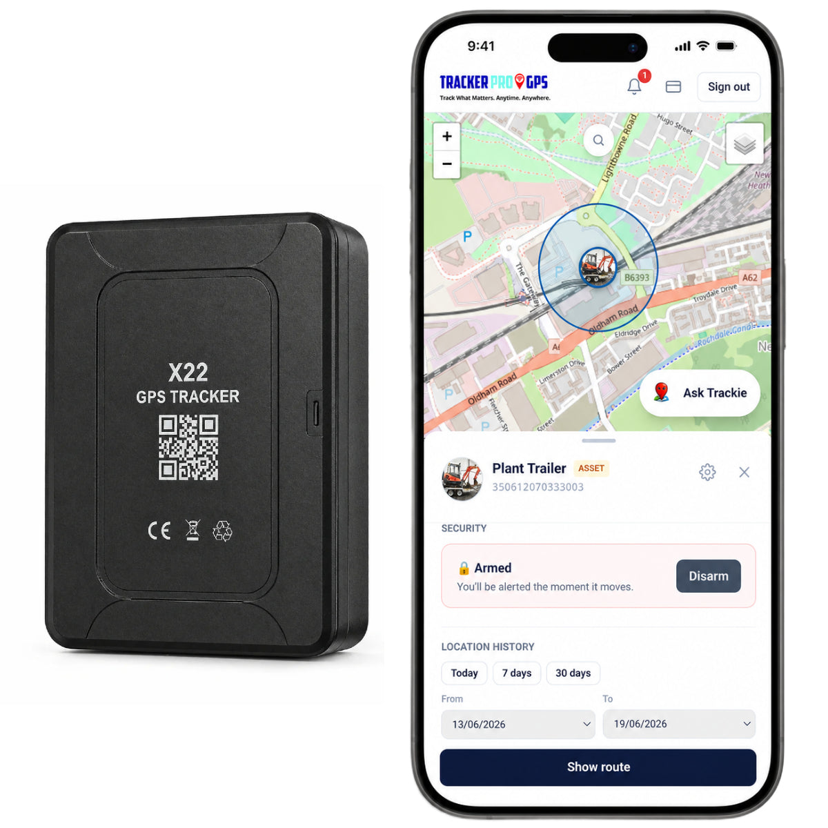 Portable Asset GPS Tracker Real-Time Tracking X22